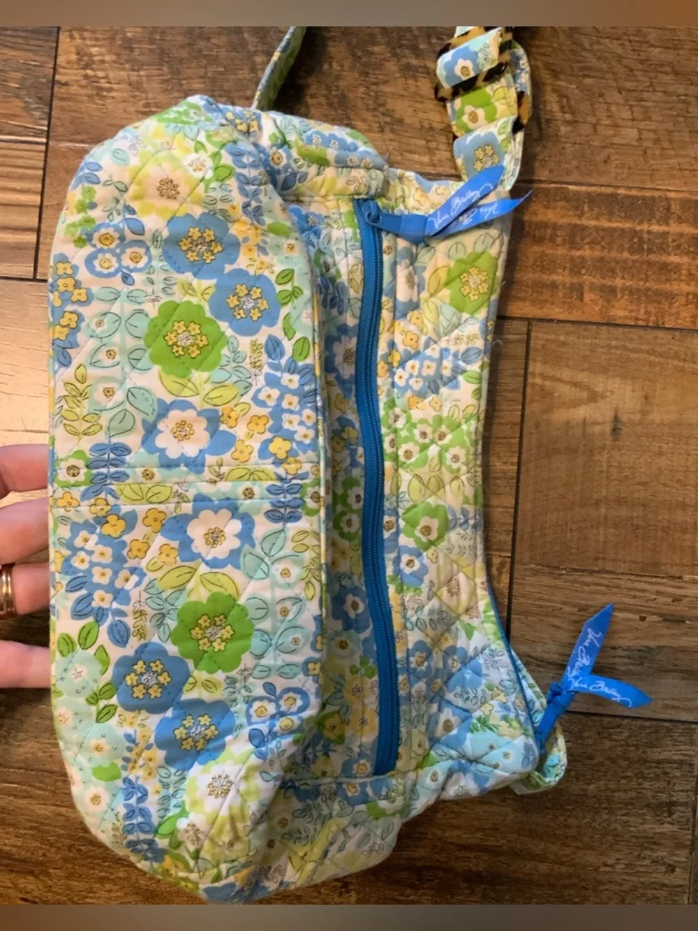 Vera Bradley Sophie English Meadow Purse Quilted Blue Yellow - Picture 8 of 13